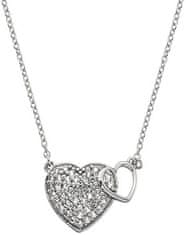 Hot Diamonds Srebrna ogrlica s pravim diamantom Flora DP730