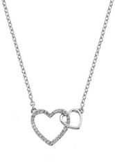 Hot Diamonds Srebrna ogrlica s pravim diamantom Flora DP731
