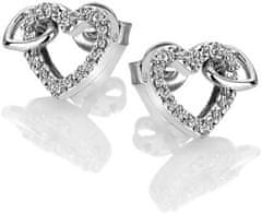 Hot Diamonds Svetleči uhani s pravim diamantom Flora DE605