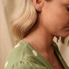 Hot Diamonds Svetleči uhani s pravim diamantom Flora DE605