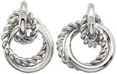 Hot Diamonds Srebrni uhani s pravim diamantom Jasmine DE610
