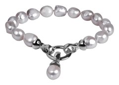 JwL Luxury Pearls Zapestnica iz pravih sivih biserov JL0558