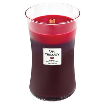 Woodwick Dišeča vaza za sveče Trilogija Sončno zrele Berries 609,5 g