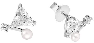 JwL Luxury Pearls Fini uhani s pravim biserjem in kristali JL0586