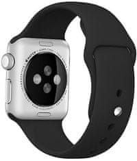 4wrist Silikonski pašček za Apple Watch - črn - S / M