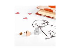 La Petite Story Asimetrični dvobarvni uhani Doggy and Heart LPS01AQI01