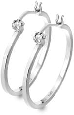 Hot Diamonds Srebrni uhani z diamanti Hoops DE625
