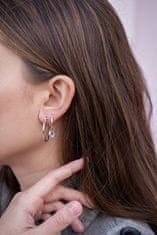 Hot Diamonds Srebrni uhani z diamanti Hoops DE625