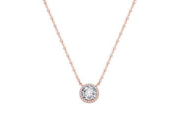 Beneto Srebrna ogrlica iz srebrnega zlata s kristali AGS1135 / 47-ROSE