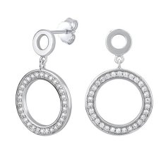 Silvego Srebrni uhani s cirkoni FW4984E