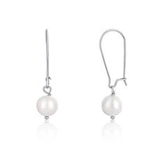 JwL Luxury Pearls Čudoviti jekleni uhani s pravimi biseri JL0614