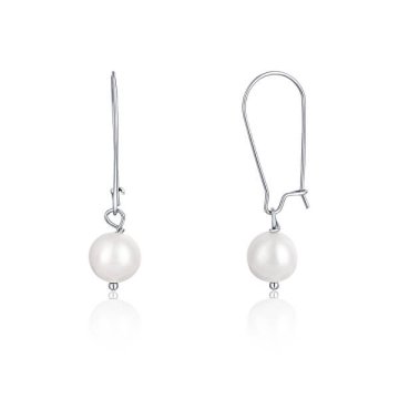 JwL Luxury Pearls Čudoviti jekleni uhani s pravimi biseri JL0614