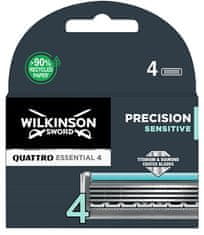 Wilkinson Sword Rezervna glava Quattro Essential Precision Sensitiv e 4 kos