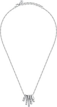 Morellato Moderna jeklena ogrlica Insieme SAKM75 (verižica, obesek)