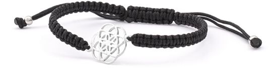 Beneto Exclusive Elegantna črna zapestnica Kabala Mandala AGB545
