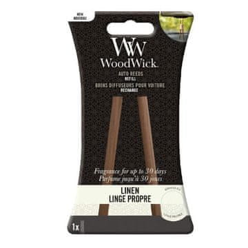 Woodwick Nadomestne kadilne palice za avtomobile Linen (Auto Reeds Refill)