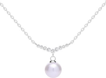 Preciosa Nežna srebrna ogrlica s pravim biserom Samoa 5308 00