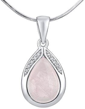 Silvego Srebrn obesek z naravnim rožnatim zlatom JST13327RQP