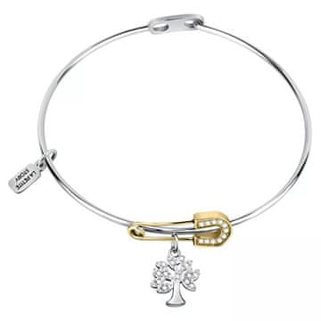 La Petite Story Trdna jeklena zapestnica z obeski Family LPS05ASF10