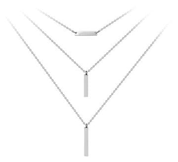 Troli Trojna jeklena ogrlica z obeski