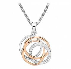 Silver Cat Elegantna dvobarvna ogrlica s cirkoni SC406