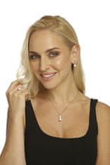 JwL Luxury Pearls Elegantna ogrlica s pravim biserom in cirkoni JL0645 (verižica, obesek)