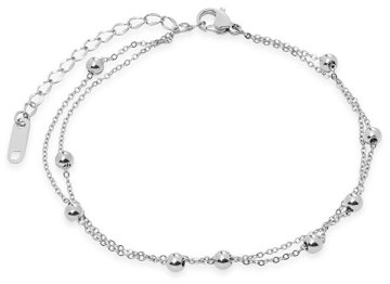 Troli Moderna jeklena zapestnica Globe Silver