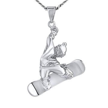 Silvego Srebrn obesek Snowboarder JJJ1987