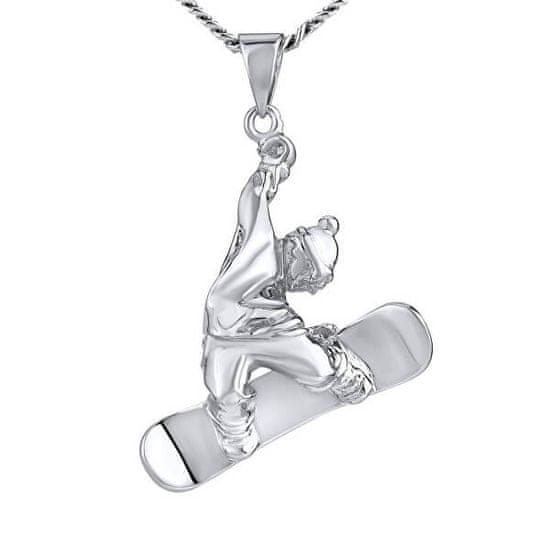 Silvego Srebrn obesek Snowboarder JJJ1987