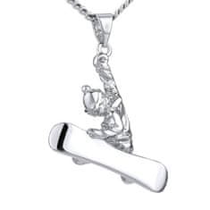 Silvego Srebrn obesek Snowboarder JJJ1987