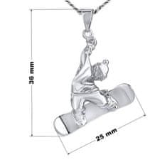 Silvego Srebrn obesek Snowboarder JJJ1987