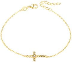 Beneto Pozlačena zapestnica s križcem AGB580 / 21-GOLD