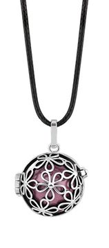 MummyBell Ženska ogrlica Jingle Bell Majhni cvetovi - vijolična K2SF18