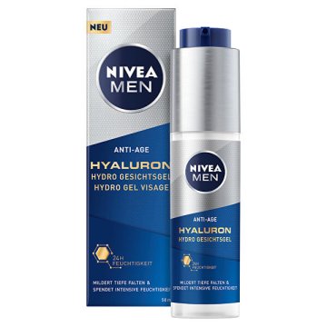 Nivea Men Hyaluron Anti-Age osvežilni gel za kožo (Hydro Gel Visage) 50 ml