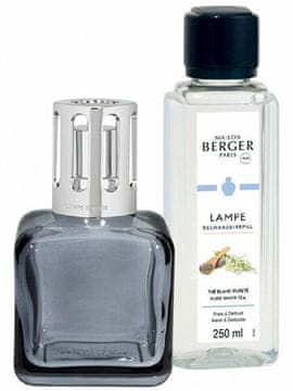 Maison Berger Paris Darilni set katalitične svetilke Glacon gray + polnilo za čisti beli čaj 250 ml