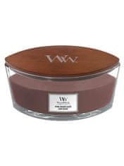 Woodwick Dišeča sveča ladja Stone Wash Suede 453 g