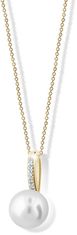 Cutie Jewellery Ekskluziven obesek iz rumenega zlata s pravim biserom in cirkoni Z6309-3166-40-10-X-1