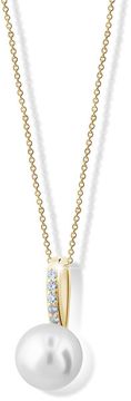 Cutie Jewellery Ekskluziven obesek iz rumenega zlata s pravim biserom in cirkoni Z6309-3166-40-10-X-1