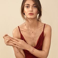 Rosato Bronasti enojni uhani Srce s cirkoni Storie RZO049