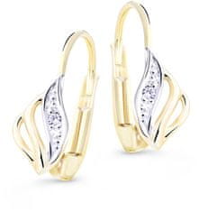 Cutie Diamonds Luksuzni dvobarvni zlati uhani z diamanti DZ8024-55-00-X-1