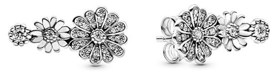 Pandora Srebrni uhani Marjetice 298876C01