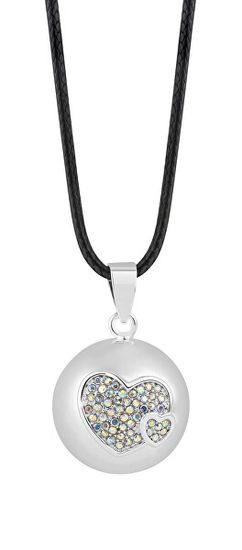 Těhotenská rolnička Ženska ogrlica Jingle bell Hearts BH20