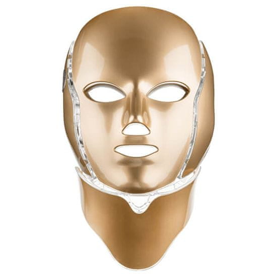 Zdravilna LED maska za obraz in vrat zlata (LED Mask + Neck 7 Color s Gold )