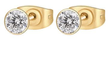 Brosway Bleščeči pozlačeni uhani iz jekla Chakra BHKE049