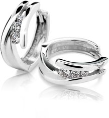 Cutie Diamonds Šarmantni okrogli uhani iz belega zlata z diamanti DZ6433-1794-80-00-X-2