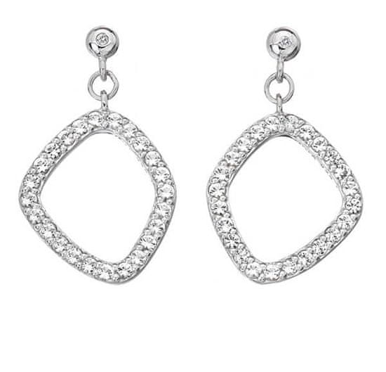 Hot Diamonds Luksuzni srebrni uhani z diamanti in topazom Glej DE654
