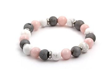 Zapestnica iz kroglic iz žada, ahata in havlita MINK34 / 17