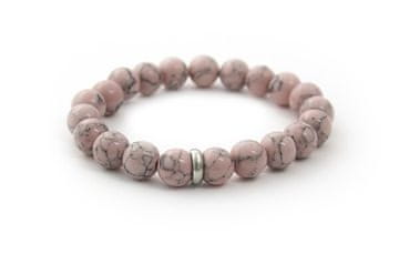 Zapestnica iz kroglic iz roza howlite MINK38 / 17