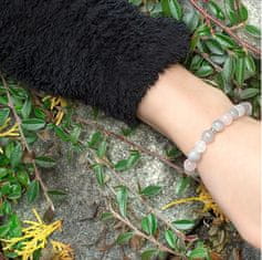 Zapestnica iz perlic iz rožnatega kremena, žada in kristala MINK125/17