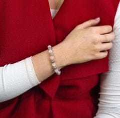 Zapestnica iz perlic iz rožnatega kremena, žada in kristala MINK125/17